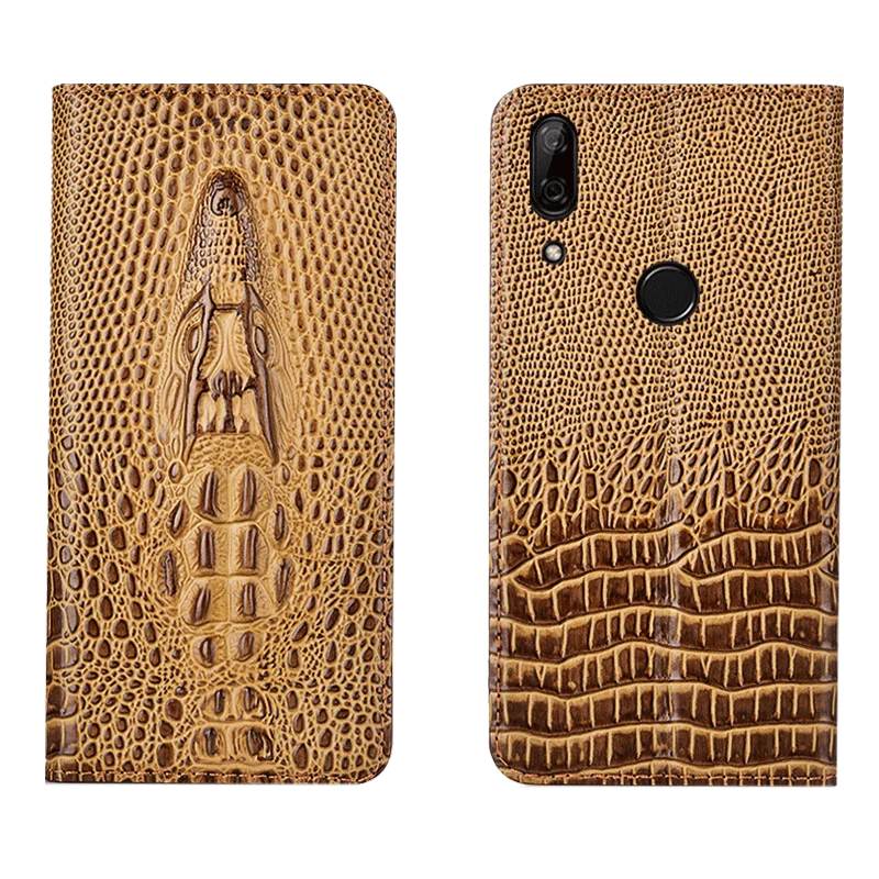 

Crocodile head pattern genuine leather case card slot holder for Huawei P Smart Z Huawei Y9 Prim 2019/Huawei P Smart phone case