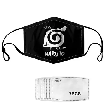 

Doginthehole Naruto Dustproof Unisex Cotton Black Face Mouth Mask for Kid Anime Print Washable Mouth-Muffle Cartoon Funny Masks