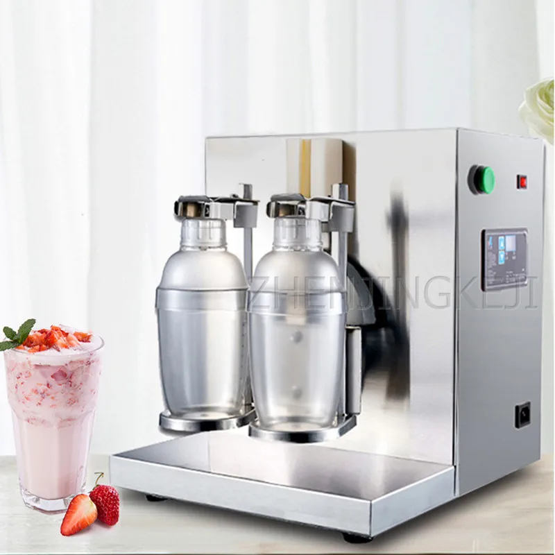 

Stainless Steel Double Heads Commercial MilkShake Maker Machine 220V/120W Shake Evenly Milk Tea Juice Coffee Cocktails
