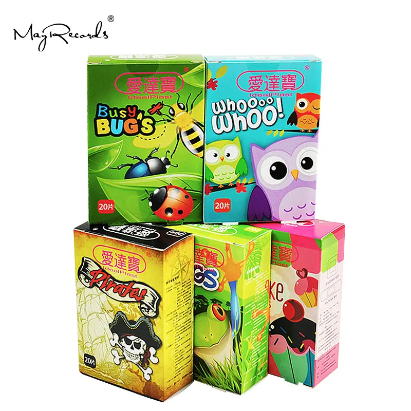 Pack of 100pcs/5boxes Assorted Breathable Waterproof Cartoon Adhesive Bandages Hemostasis Band Aid for Children Kids