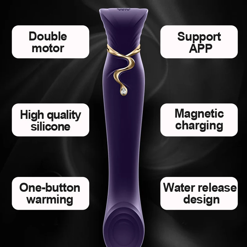 ZALO Queen G point vibrator dildo silicone magic wand woman sex toy sucking clitoris stimulation vibrator mobile phone control 3
