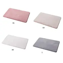 Однотонный прикроватный коврик для спальни, плюшевый коврик с имитацией кроличьей шерсти, Противоскользящий коврик для ванной комнаты