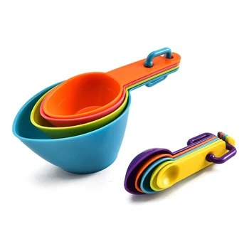 

1 Set Measuring Spoons Colorful Plastic Measure Spoon Useful Sugar Cake Baking Spoon Kitchen Baking Measuring Tools