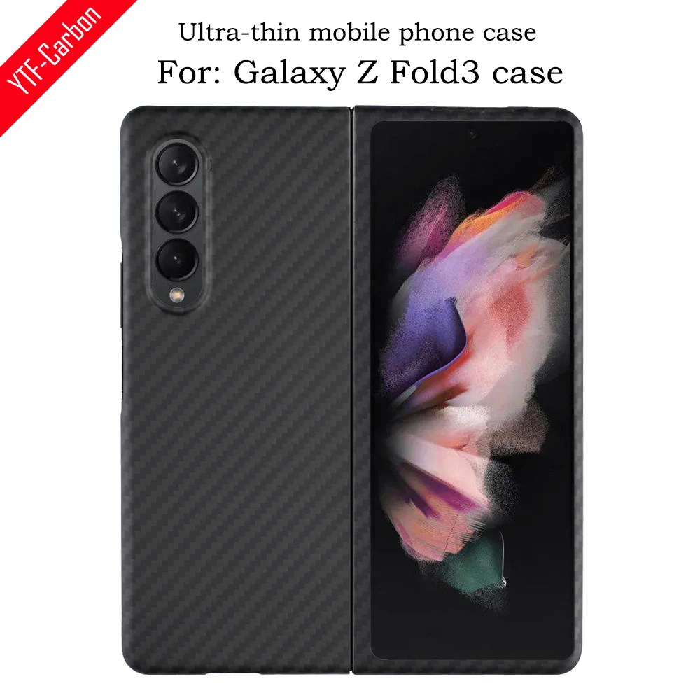 YTF-чехол из углеродного волокна для Samsung Galaxy Z Fold3 Ультратонкий чехол арамидного с