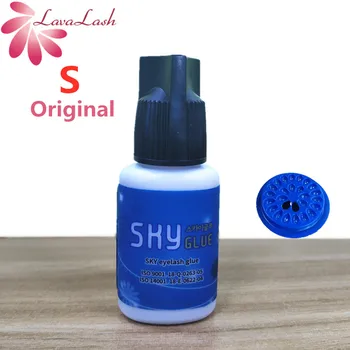 

Free Shipping Original Korea Sky Adhesive Glue S Type for Eyelash Extensions MSDS 5ml Black Cap False eyelash lashes glue tools