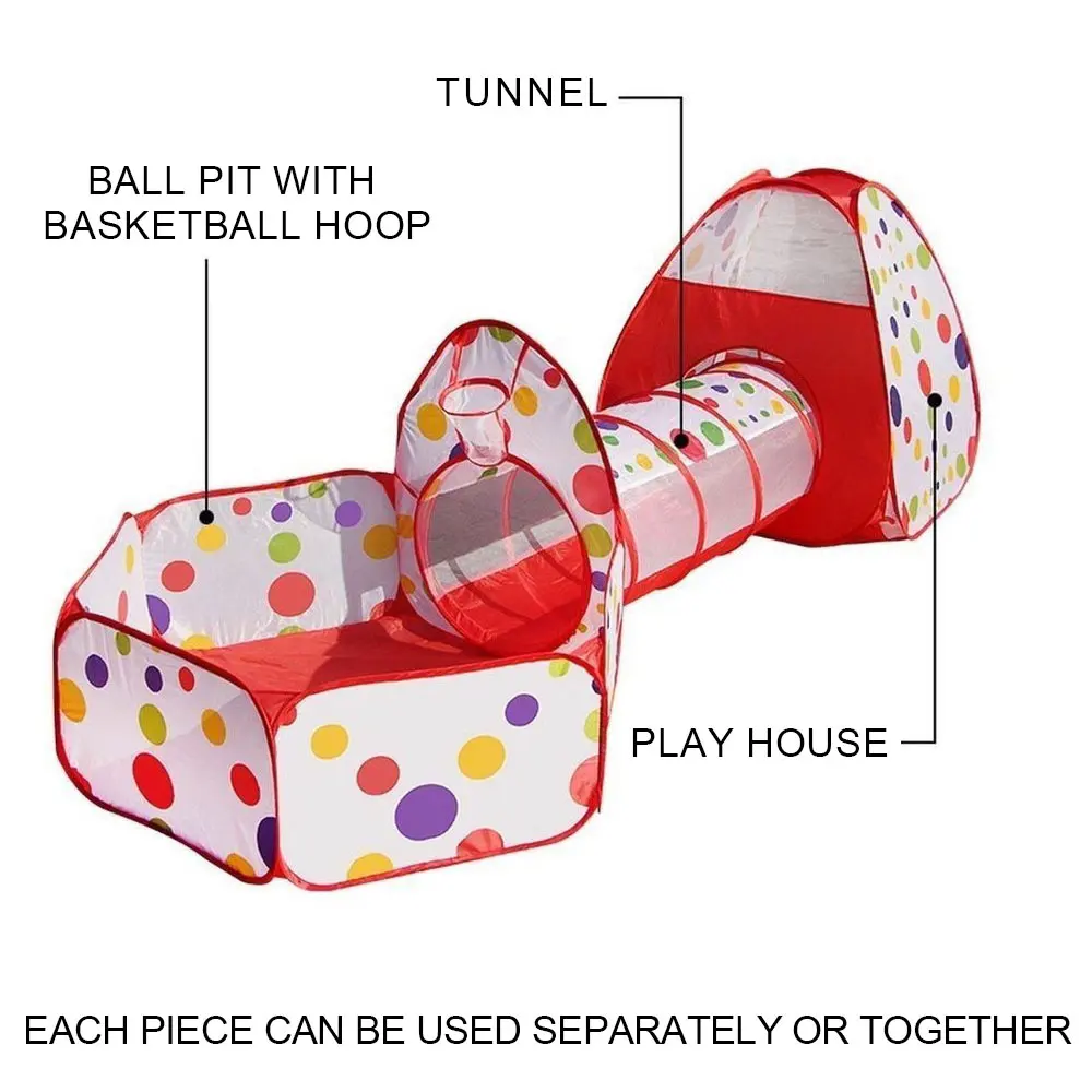 3 шт./компл. детский тент для игры мяч бассейн Детская палатки-Типи бассейн яма детские палатки дом Ползания туннель океан детская палатка