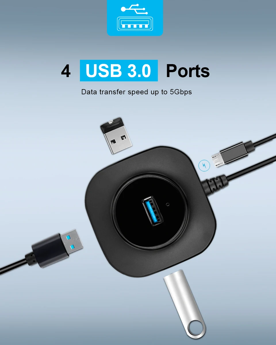 Лидер продаж USB C концентратор 3 0 разветвитель с 4 портами для ПК ноутбуков Macbook Air