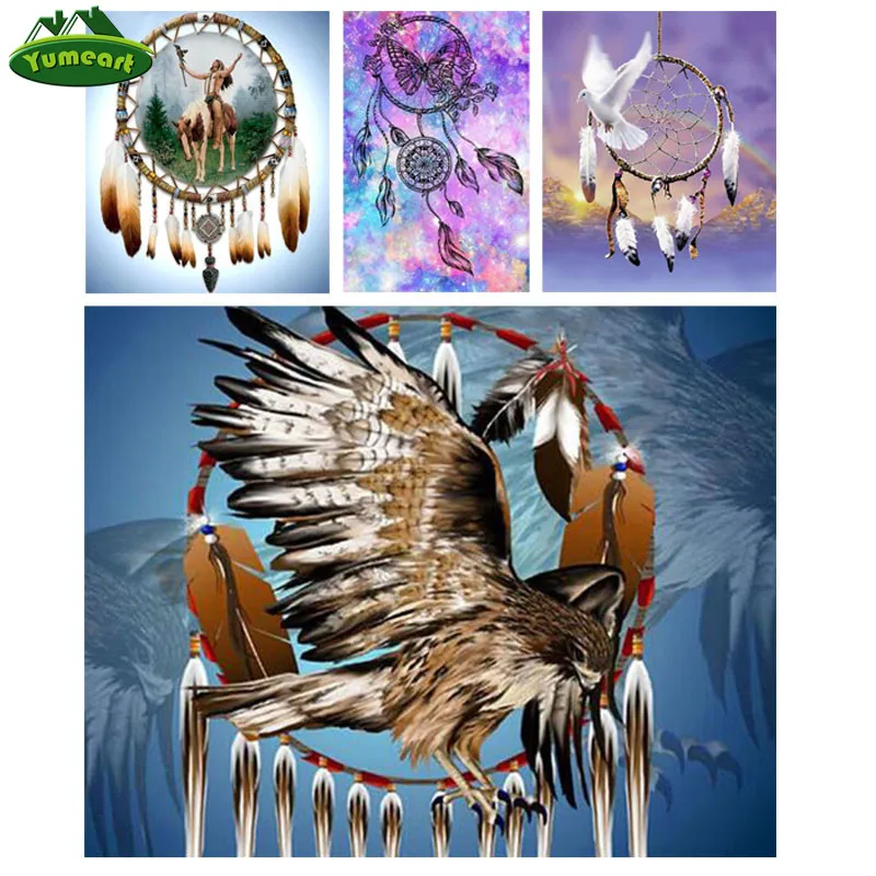 

YUMEART DIY Diamond Painting American Natives Indian Full Square Drill Diamond Embroidery Landscape Rhinestone Mosaic Decor Home