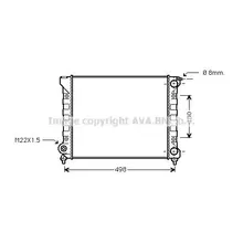 Радиатор VAG G2 / JETTA 1.5/1.6 83-93 AVA QUALITY COOLING VNA204