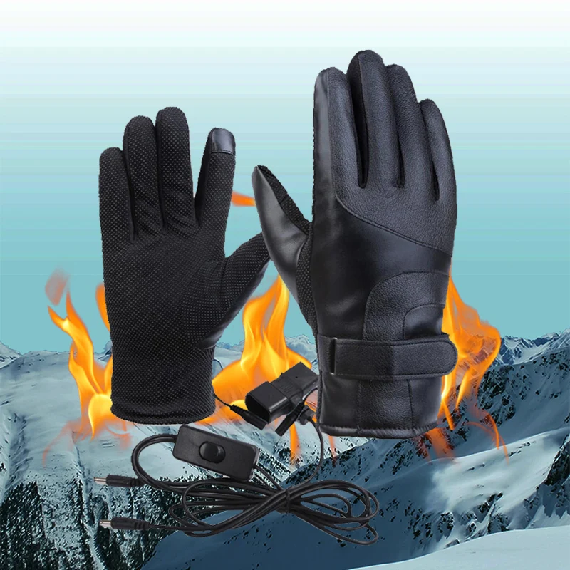 Зимние теплые перчатки с подогревом Электрический велосипед 48 V/60 V/72 V перчатки с сенсорным экраном для наружного мотоцикла