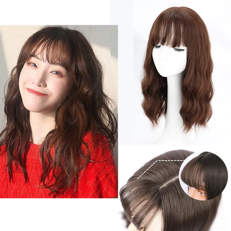 Женские волнистые волосы 16 дюймов с челкой|wigs for women|wig 70cmwig wig |