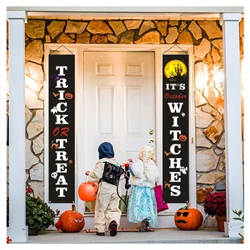 

32* 180cm Halloween Decoration Happy Halloween Hanging Banner Halloween Couplet Photo Props Party Supplies Event Party Decor