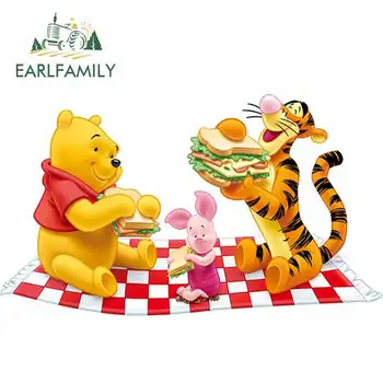 

EARLFAMILY 13cm x 10.8cm Cute Car Stickers and Decals for Winnie the Pooh Decals Suitable for Any Flat and Smooth Surface