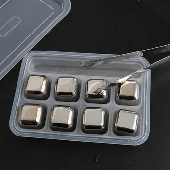 

Ice 304 Stainless Steel Wine Whiskey Quick-frozen Whisky Stone Ice Cubes Set Ice-Making