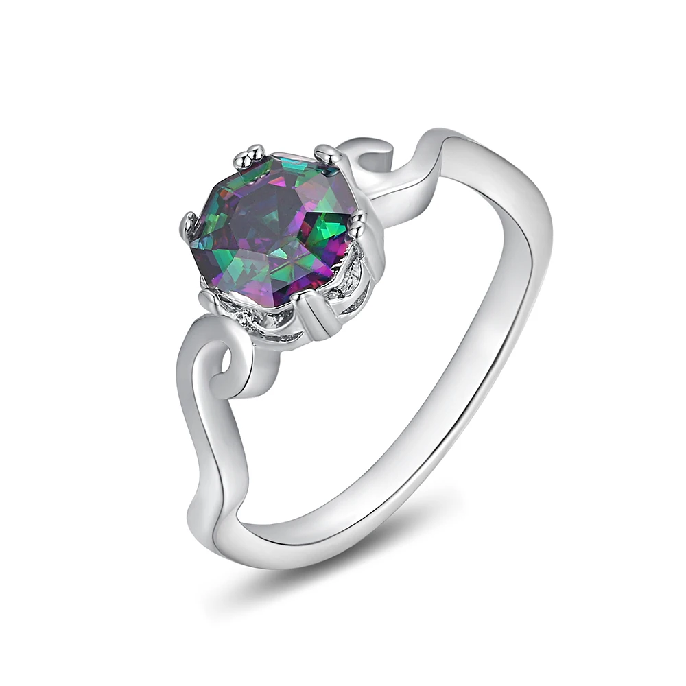 

ShinyGem Classic Crystal Claws Design Hot Sale Rings For Women AAA Rainbow Color Zircon Cubic elegant rings Female jewerly 2019