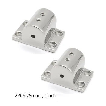

2PCS Stainless Steel Boat Hand Rail Fitting 90 Degree Rectangle Stanchion Base