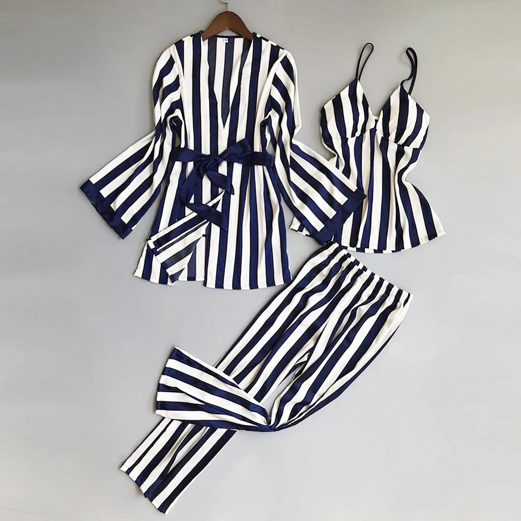 Ladies Silk Three Piece Pajamas Nightdress | blue n white silk nightwear pakistan | night dress 3 piece | silk nightwear in karachi | silk nightwear in rawalpindi | silk nightwear in islamabad | silk nightwear in lahore