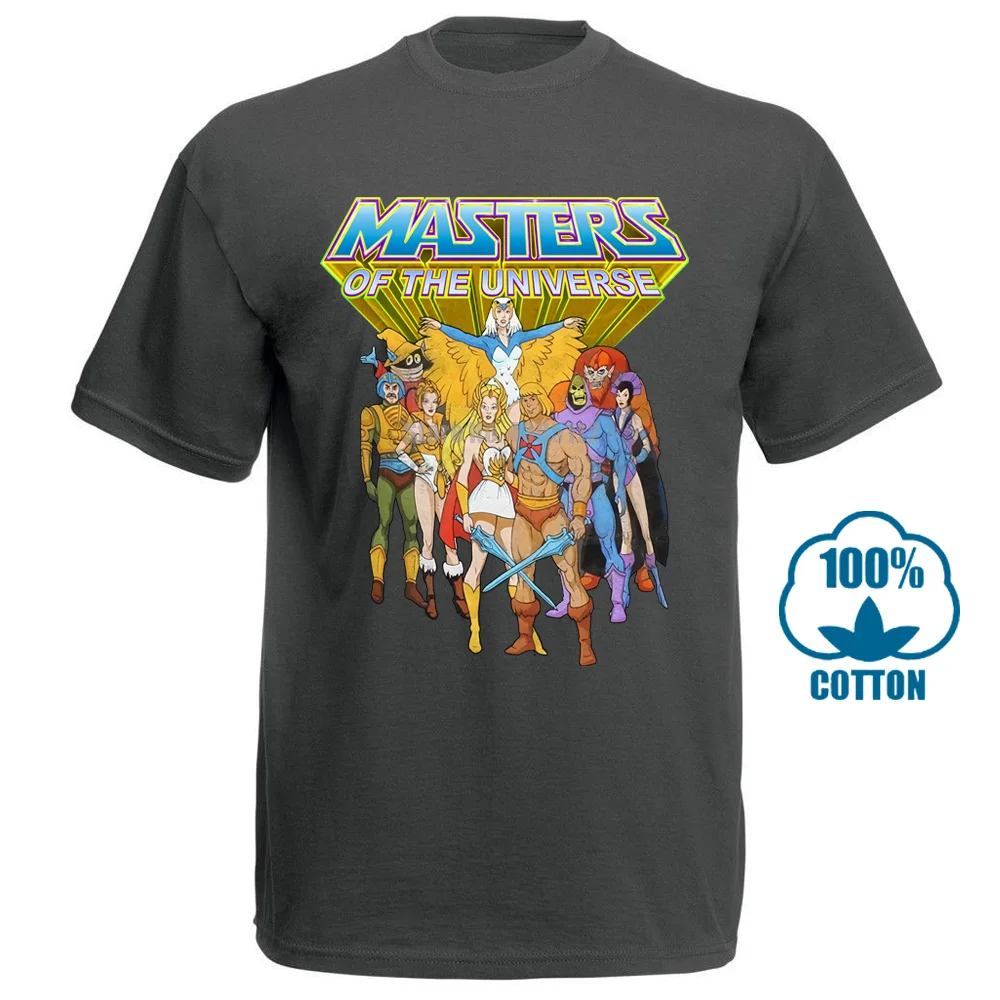 He Man Masters Of The Universe Group Мужская и серая футболка - Цвет: Темно-серый