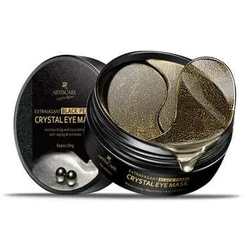 

Black Crystal Eye Masks Remove Dark Circle Anti Wrinkle Collagen Eye Patches Moisturizing Under Eye Sleeping Mask 60pcs