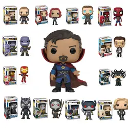 Funko pop Marvel Мстители Железный человек Капитан Америка Тор Черная Вдова Халк Локи Человек-паук Виниловая фигурка куклы игрушки