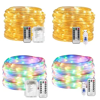 

Flexible LED Neon Light Strip Remote Control 8 Modes Multi Color Changing