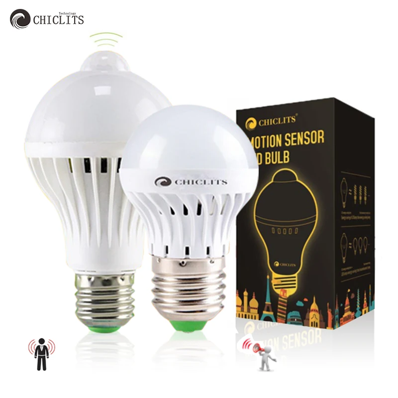 led sensor movimiento lampara bombilla led e27 bombillas led pir sensor de movimiento sensor de sonido luz automatico inteligente bombilla luz lampara