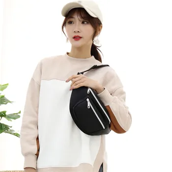 

2020 Womens Waist Bag Fanny Pack Small Purse Key Pouch Waist Packs Solid Nylon Zipper Messenger Bags Chest Bags Phone Bag #0108