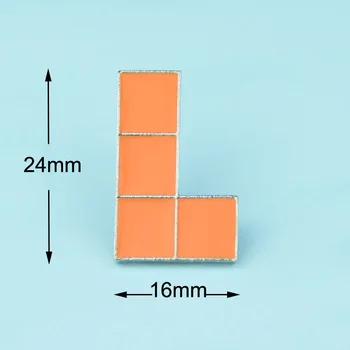 

100pcs Game Tetris Cartoon Lapel Enamel Pins Clothes Hat Badge Pin Wholesale