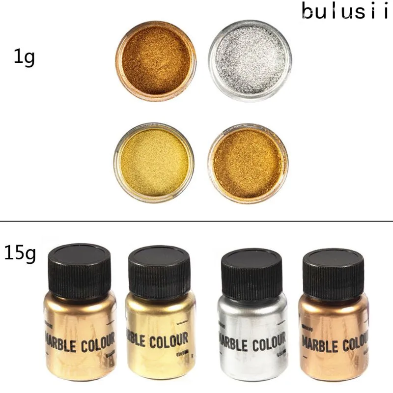 

4 Pcs 4 Colors Epoxy Resin Colorant Glitter Marble Metallic Pigment Resin Jewelry Maki