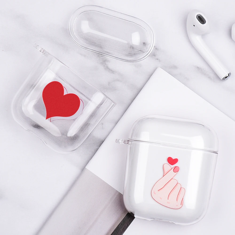 Чехол для Apple Airpods 2 1 чехол прозрачные наушники милый Жесткий Чехол для Airpods 2 1 чехол Аксессуары для наушников авокадо Coque