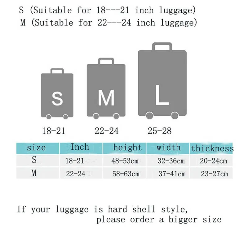 Эластичный толстый простой дорожный Багаж защитный чехол Аксессуары для путешествий костюм чехол пылезащитный чехол для 18-25''