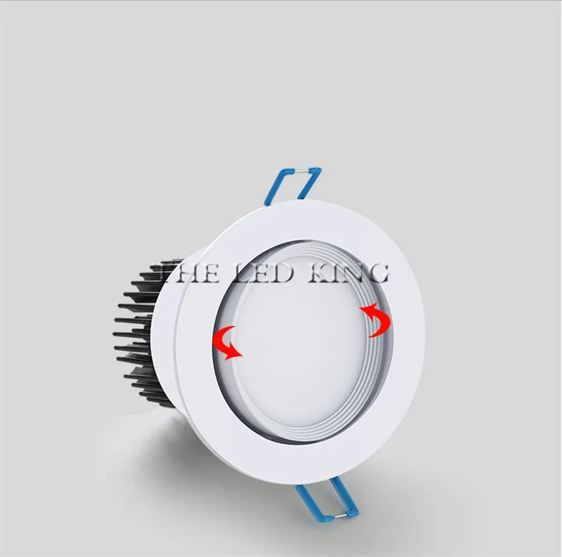 Super Bright 6w 9w 12w Led Downlight White Body dimmable spot cob 110v 220v Lighting Fixtures Recessed Down Lights Indoor Light