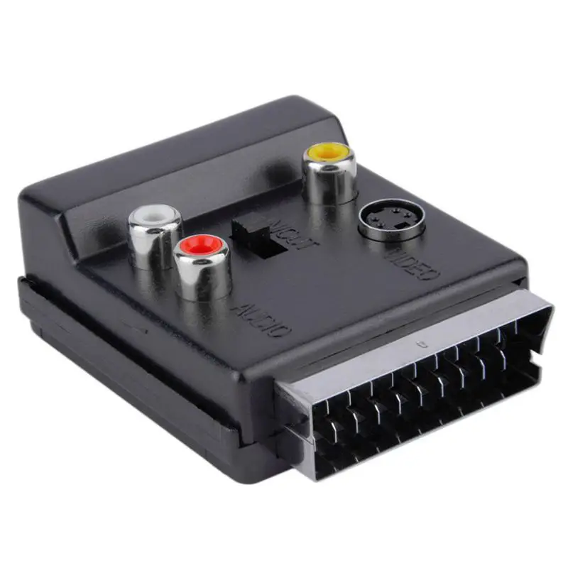 

Switchable Scart Male To Female S-Video 3 RCA Audio Adapter Convector