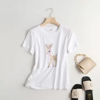 

sleeves students' loose fitting cartoon design fresh bodysuit omens clothing Regular Appliques