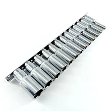 13Pcs 3/8in. Conjunto métrico profundo 6-19mm 6 do soquete do vanádio do cromo do ponto conjunto do soquete da movimentação