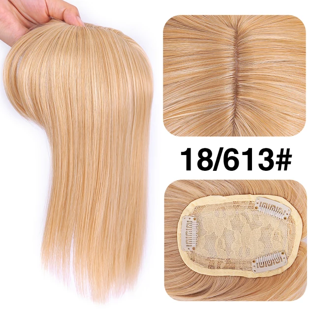 Synthetic New Woman Hair Clip In Hair Pieces With Bangs For Women Cover Thinning Hair and White Hair Hairpiece Synthetic On Hair 18 613