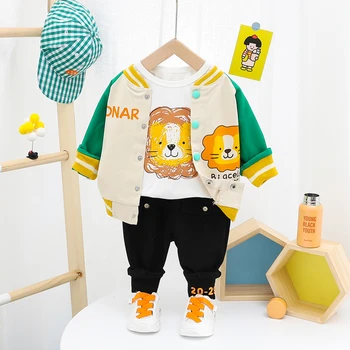 

Baby Boys Girls Clothing Sets 2020 Autumn Infant Newborn Clothes Cartoon Coats T Shirt Pants Kids Children Clothing