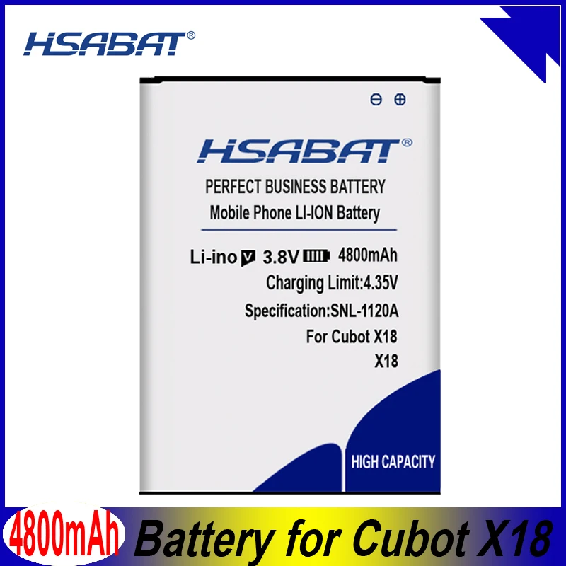 Аккумулятор HSABAT 4800 мАч мобильный телефон для Cubot X18 быстрая доставка + номер