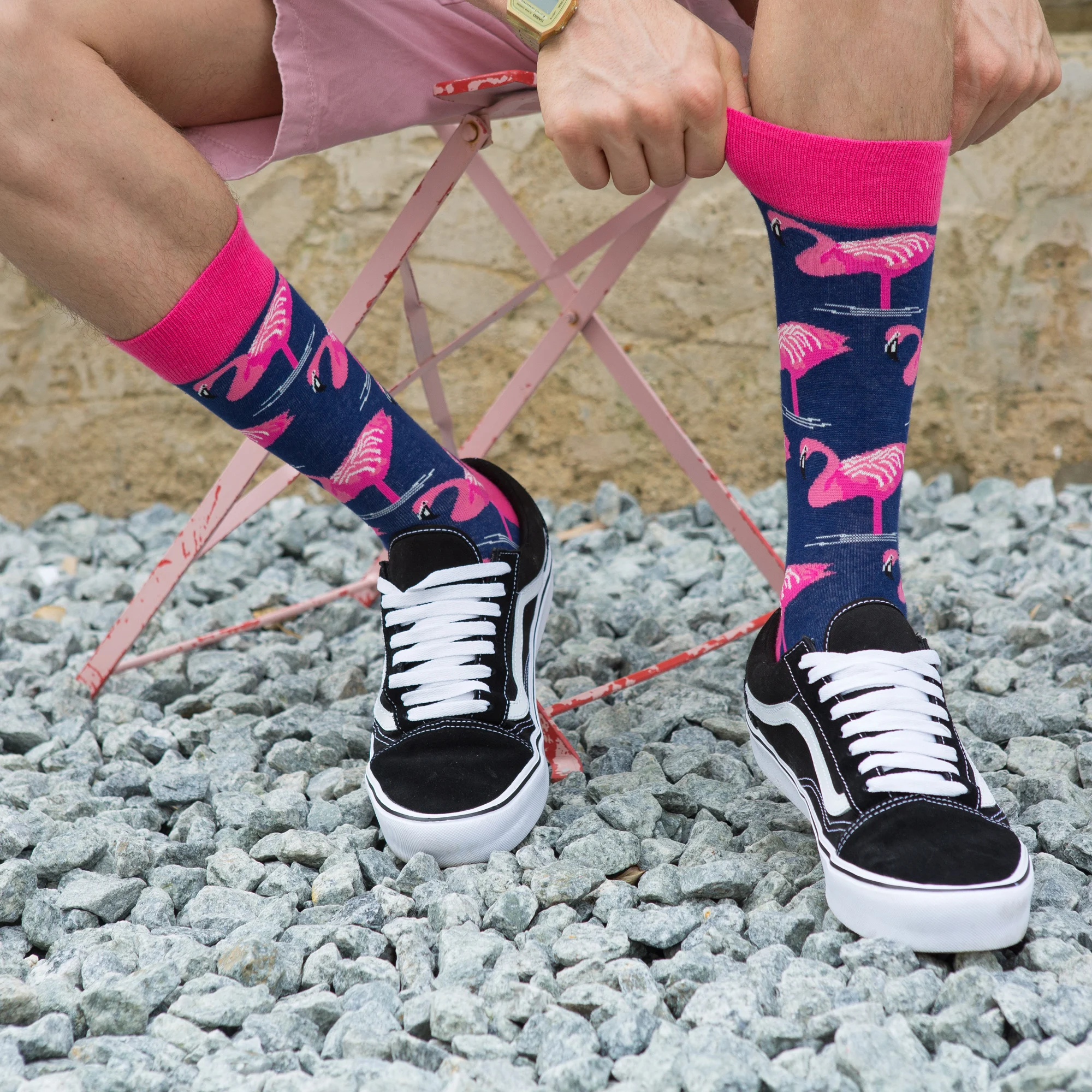 SANZETTI 5 пар/лот Красочные мужские индивидуальные носки хиптер дизайн чесаный хлопок платье Свадебные носки повседневные носки для вечеринок