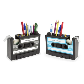 

Cassette Tape Dispenser Pen Holder Vase Pencil Pot Stationery Desk Tidy Container Office Stationery Supplier Gift