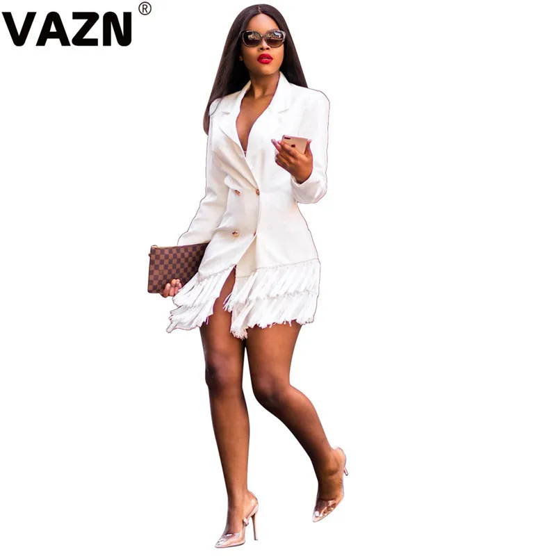 VAZN LSL8020 хит, юный костюм в пикантном стиле, длинный однотонный модный топ, костюм с пальто, костюм для отпуска, Женский костюм с длинными рукавами