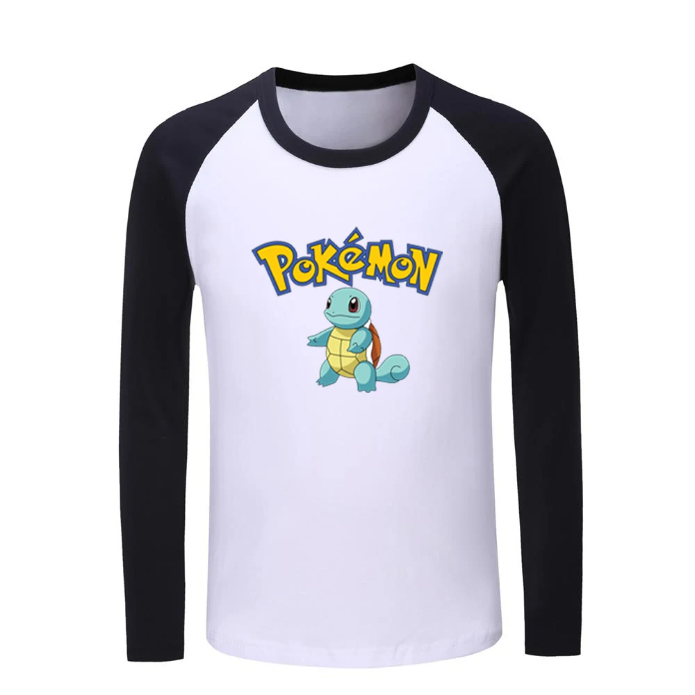 

Cute Pokemon Charmander Bulbasaur Pikachu Squirtle Pattern Kids T-shirts Childs Graphic Tee Shirts Boys Girls Tops Long Sleeve