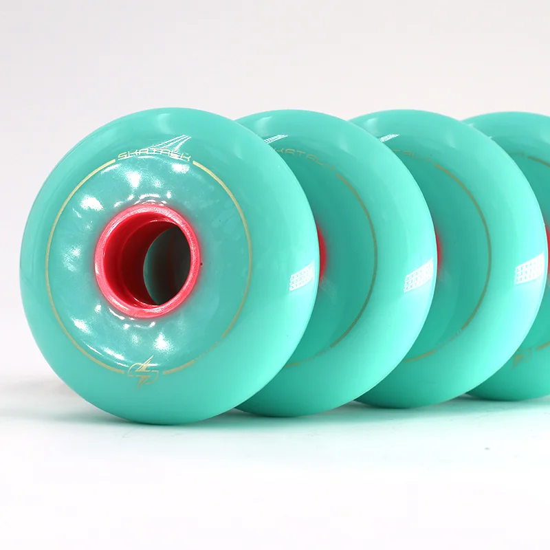 터키석 스케이트 롤러 휠, 플랫 플라워 피규어, 고강도 인라인 스케이트 휠, 스크롤 휠, 64mm, 68mm, 72mm, 76mm, 80mm, 83A