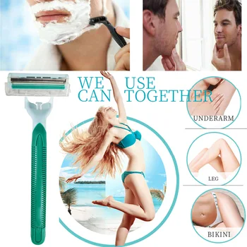

Disposable Stainless steel Shaving Portable Hotel interchangeable razor Travel Accessories Manual g Shaving Double-layer Razor