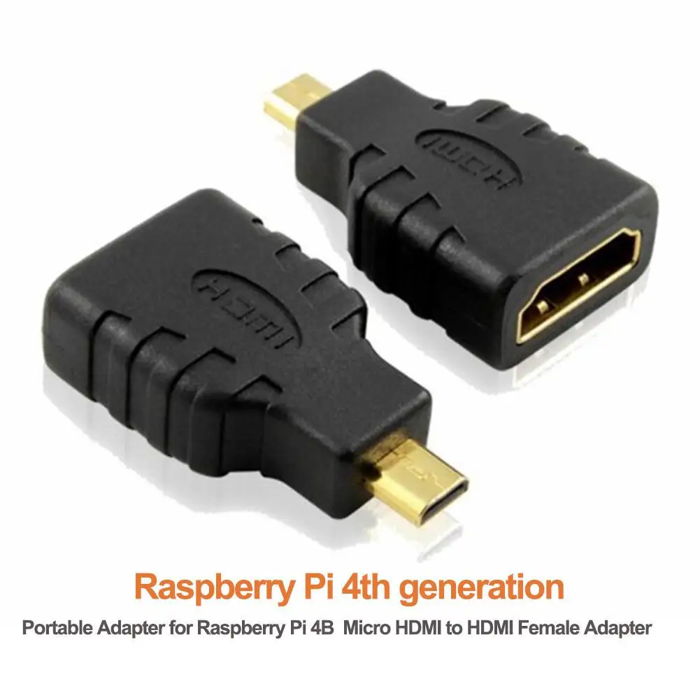 Портативный адаптер для Raspberry Pi 4B Micro HDMI Женский адаптер|Переходники и адаптеры| |