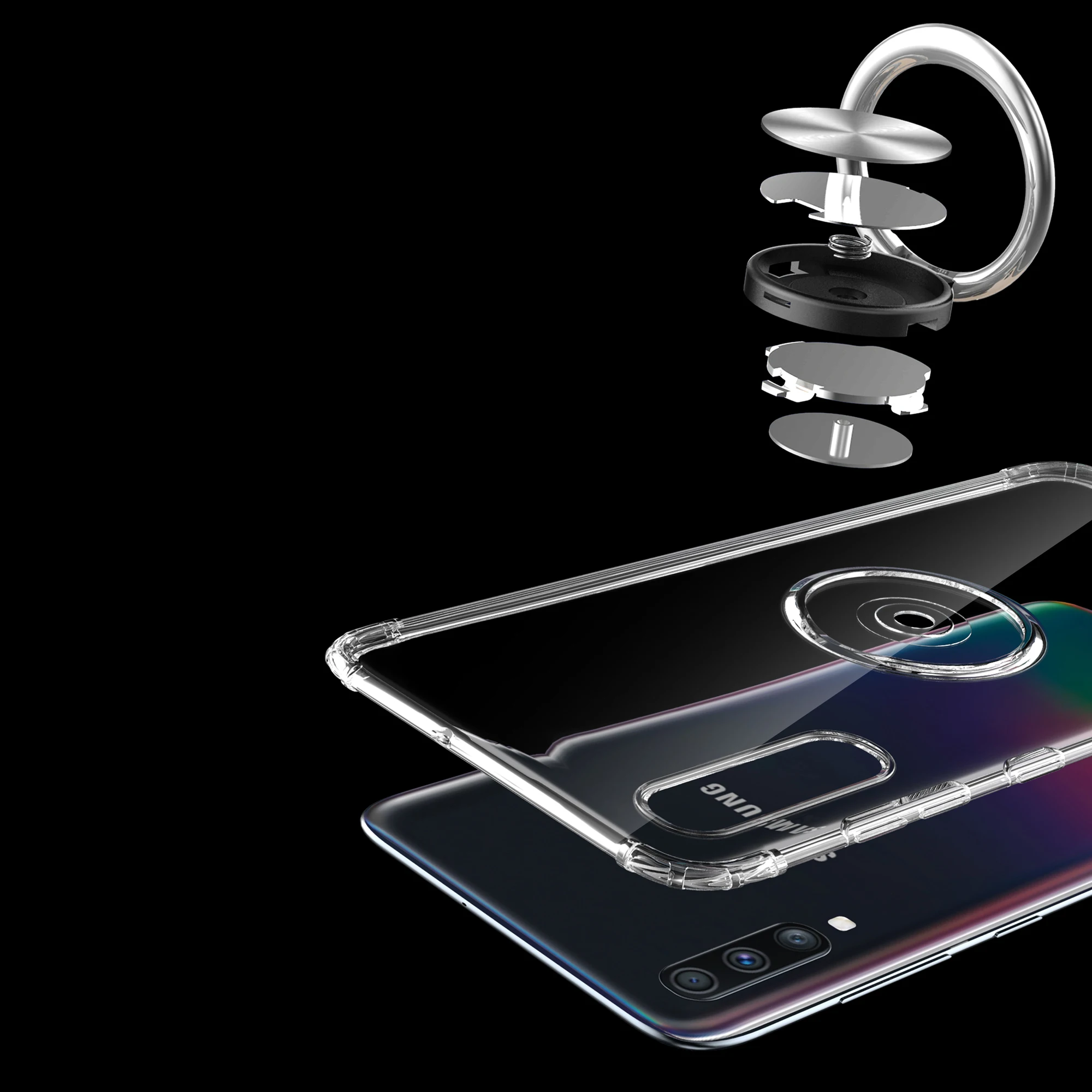 100 шт./лот, чехол из ТПУ для samsung Galaxy A10/M10 A20/A30 A50 A70, прозрачный чехол