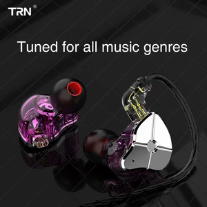 Image 5 - TRN ST1 1BA + 1DD hybrydowy w uchu słuchawki DJ Monitor sportowe słuchawki do biegania HIFI metalowy zestaw słuchawkowy douszne KZZSN Pro CCACA4 NiceHCK DB3