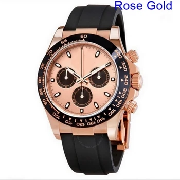 

luxury watches men 39mm AAA DAYTONA automatic sweeping watch No battery Rubber strap small dials work wristwatch rolexable R2