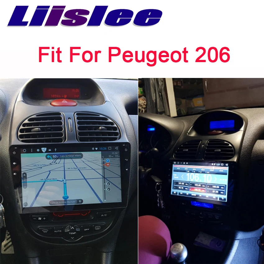 Liislee для Peugeot 206 2005 ~ 2009 2 din Android автомобильная навигация GPS Аудио Видео Радио HD