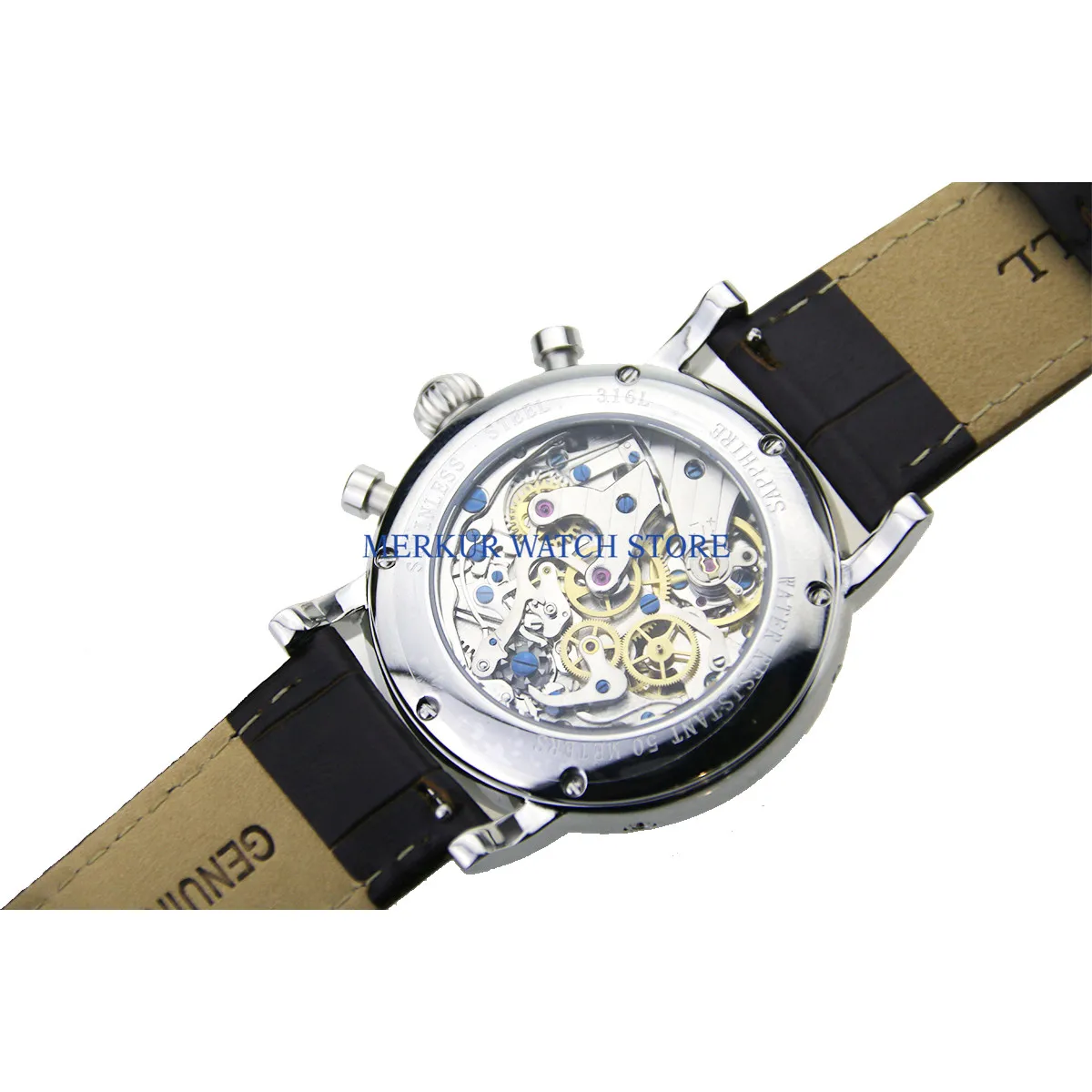 No logo Mens Watch Mechanical Chronograph Pilot 1963 Dress Watch Dress Seagull Movement St1908